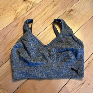 Puma Women's Heathered Gray Sports Bra